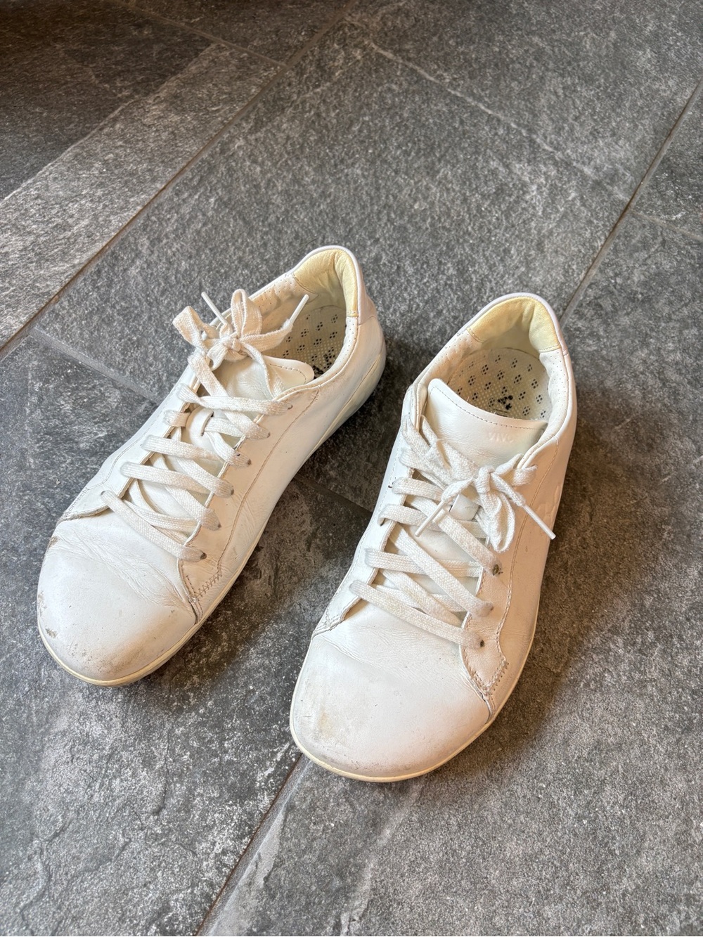 Vivobarefoot Shoes Womens 9 Bright White Leather Geo Court L 40 New Athletic